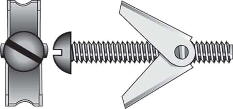 Hillman 1/8 in. D X 4 in. L Round Steel Toggle Bolt 2 pk