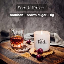 The Rustic House White Bourbon Brown Sugar Scent Candle 8 oz