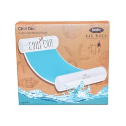 CocoNut Float Rae Dunn Blue/White Vinyl Inflatable Hammock Floating Lounger