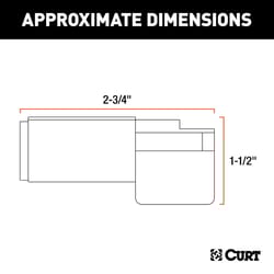 CURT 6 Round to 4 Flat Trailer Adapter 2.75 in.