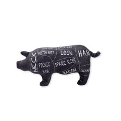 Pet Shop by Fringe Studio Black Plush The Whole Hog Dog Toy 1 pk