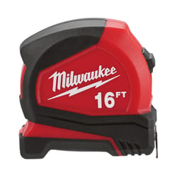 Milwaukee 16 ft. L X 1.6 in. W Compact Tape Measure 1 pk