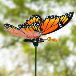Exhart WindyWIngs Black/Orange Plastic 30 in. H Monarch Butterfly Outdoor Garden Stake