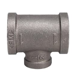 STZ Industries 1 in. FIP each X 1 in. D FIP 1/2 in. D FIP Black Malleable Iron Reducing Tee