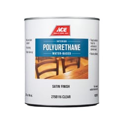 Ace Satin Clear Water-Based Polyurethane Wood Finish 1 qt