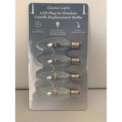 Celestial Lights None LED C7 Clear/Warm White 4 ct Replacement Christmas Light Bulbs 0 ft.