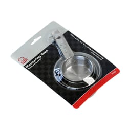 Chef Craft 1/4, 1/3, 1/2, 1 cups Stainless Steel Silver Measuring Set