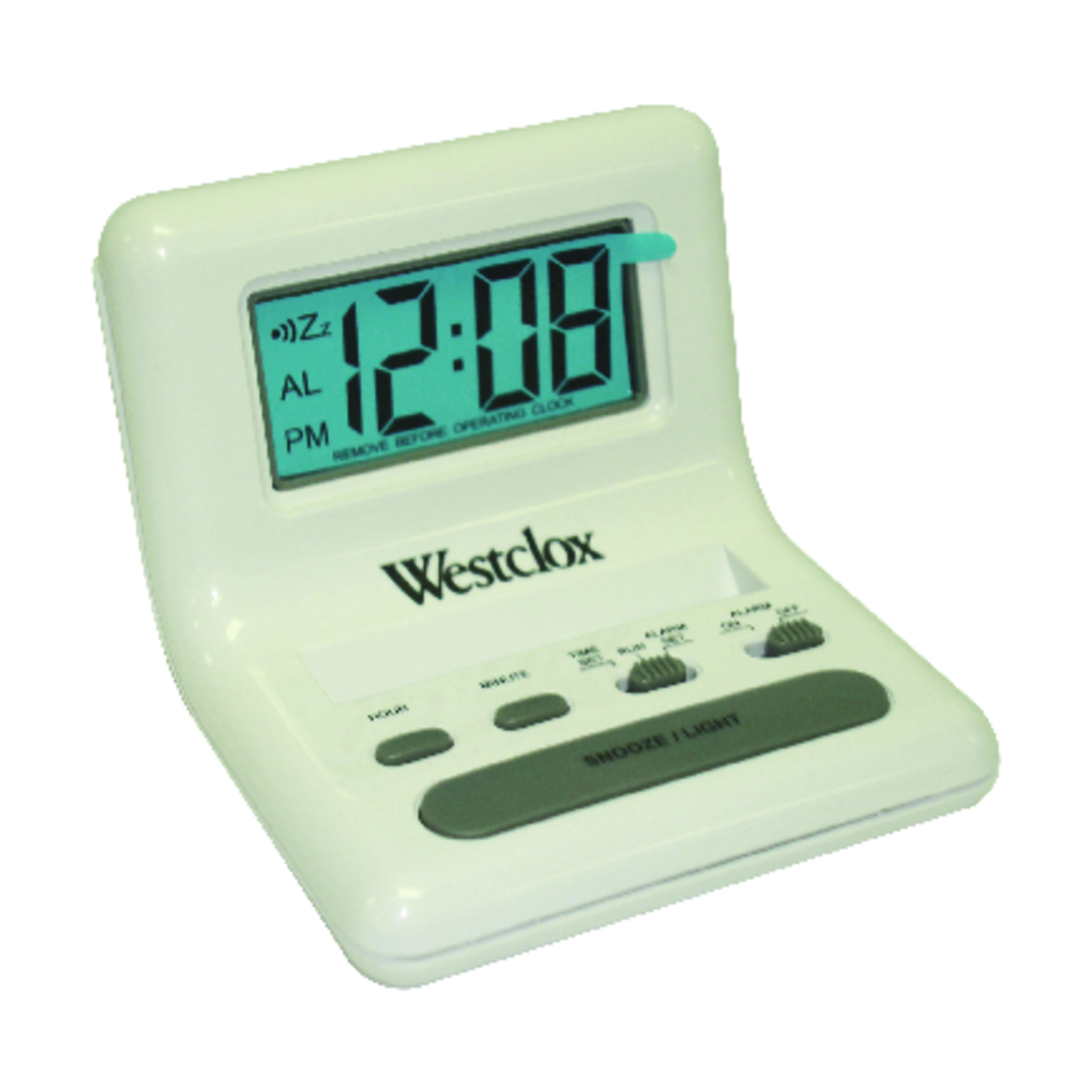 Westclox 0.8 in. White Travel Alarm Clock Digital - Ace Hardware