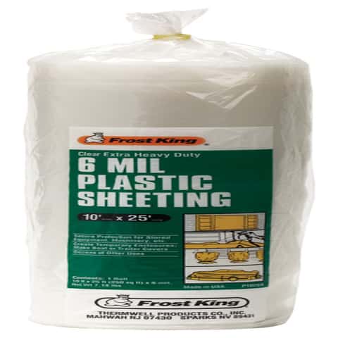 Frost King Plastic Sheeting 6 mil X 10 W X 25 ft. L Plastic Clear - Ace  Hardware