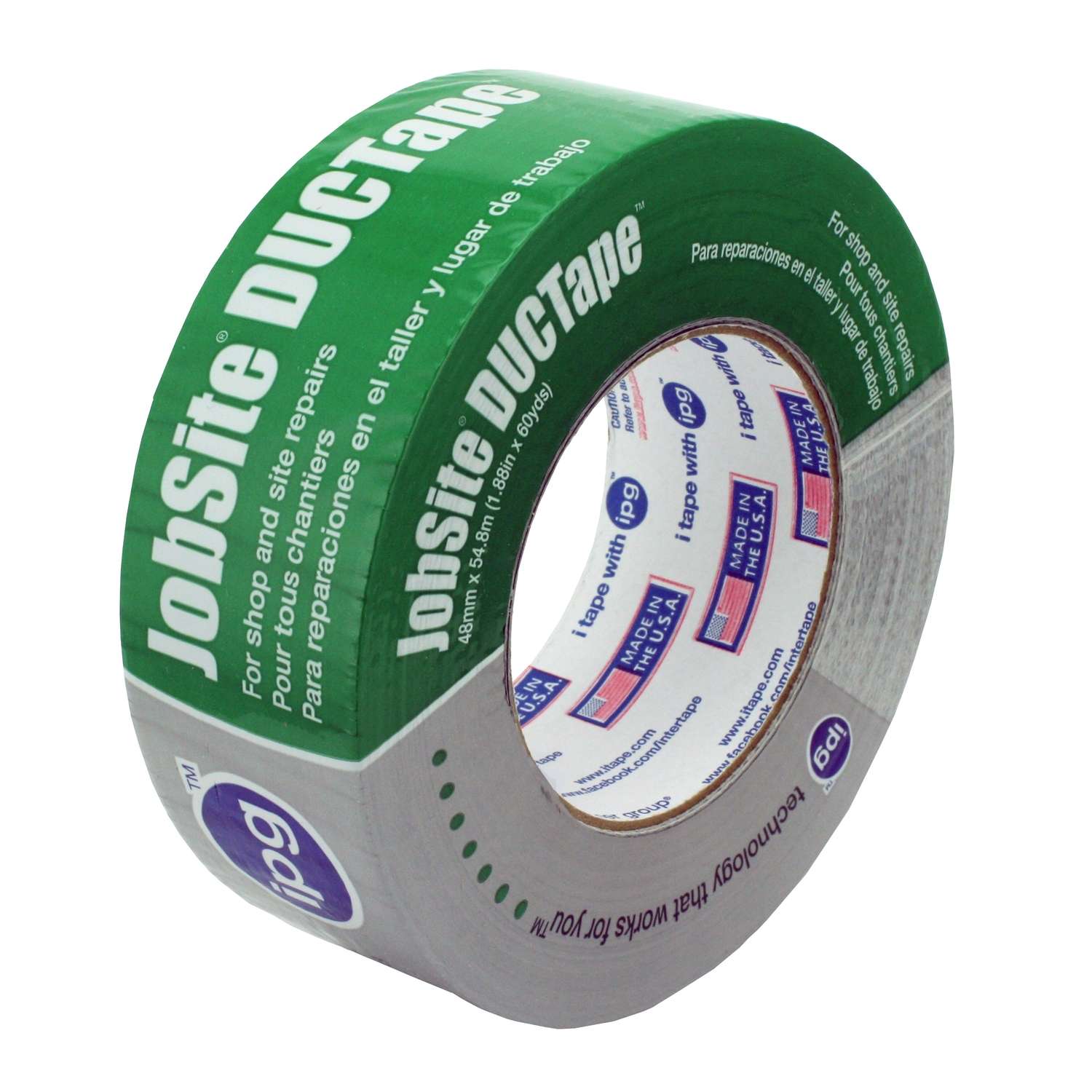 IPG JobSite 1.88 in. W X 60 yd L Silver Duct Tape Ace Hardware