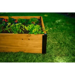 Vita Mezza 11 in. H X 48 in. W X 48 in. D Cedar Garden Planter Espresso Brown