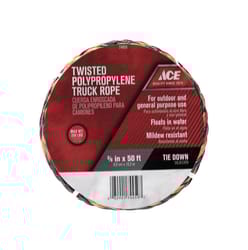 Ace 3/8 in. D X 50 ft. L Black/Orange Twisted Poly Truck Rope
