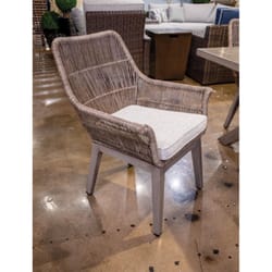 Signature Design by Ashley Beach Front Brown Aluminum Frame Armchair Beige