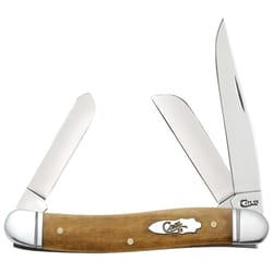 Case Brown Stainless Steel 4 in. Medium Stockman Knife