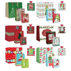 Solid Color Christmas Gift Bags & Tissue Paper Kit