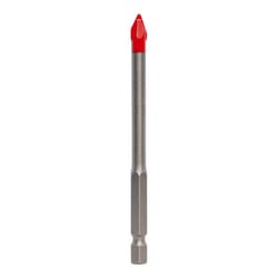 Diablo 1/4 in. X 3-1/2 in. L Carbide Tipped Tile and Stone Drill Bit Hex Shank 1 pk
