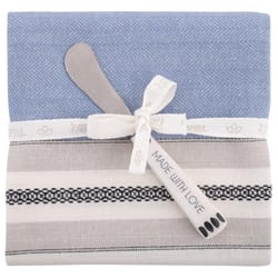 Karma Lisbon Blue Cotton Periwinkle Tea Towel 1 pk