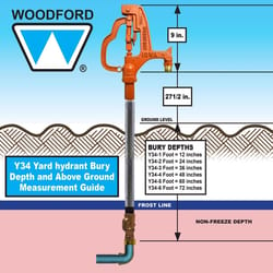 Woodford Iowa 3/4 in. FIP MPT Steel Yard Hydrant