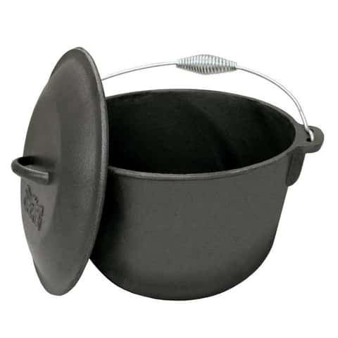 Bayou Classic 12-Quart Cast Iron Dutch Oven and Basket in the Cooking Pots  department at