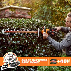 Worx 24 in. 40 V Battery Hedge Trimmer Kit (Battery & Charger)