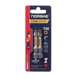 Norske Star T20 X 2 in. L Impact Torsion Bit S2 Tool Steel 2 pk