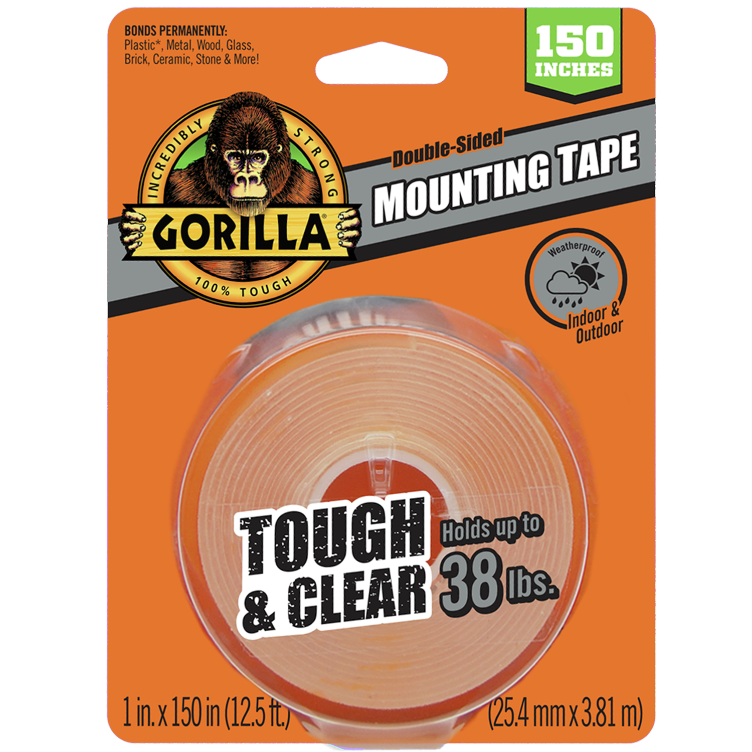 Gorilla 1-1/2 In. x 5 Yd. Crystal Clear Duct Tape, Clear 6015002, 1 - Food  4 Less