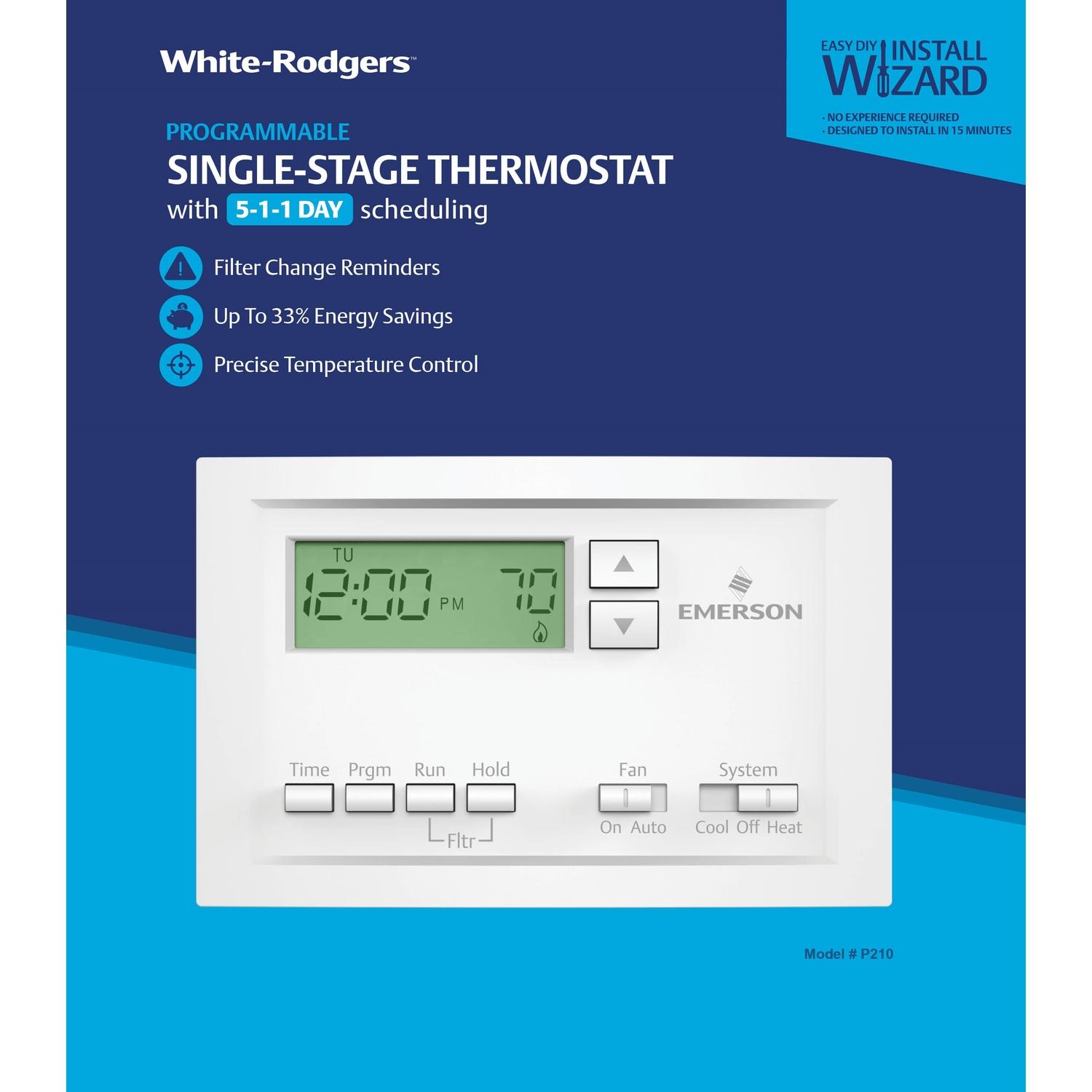 White Rodgers Heating and Cooling Push Buttons Programmable Thermostat Uae Electronic uaeelectronic.com