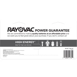 Rayovac High Energy AA Alkaline Batteries 16 pk Carded