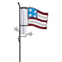 EZ Read American Flag Rain Gauge Stake 2 in. W X 14 in. L