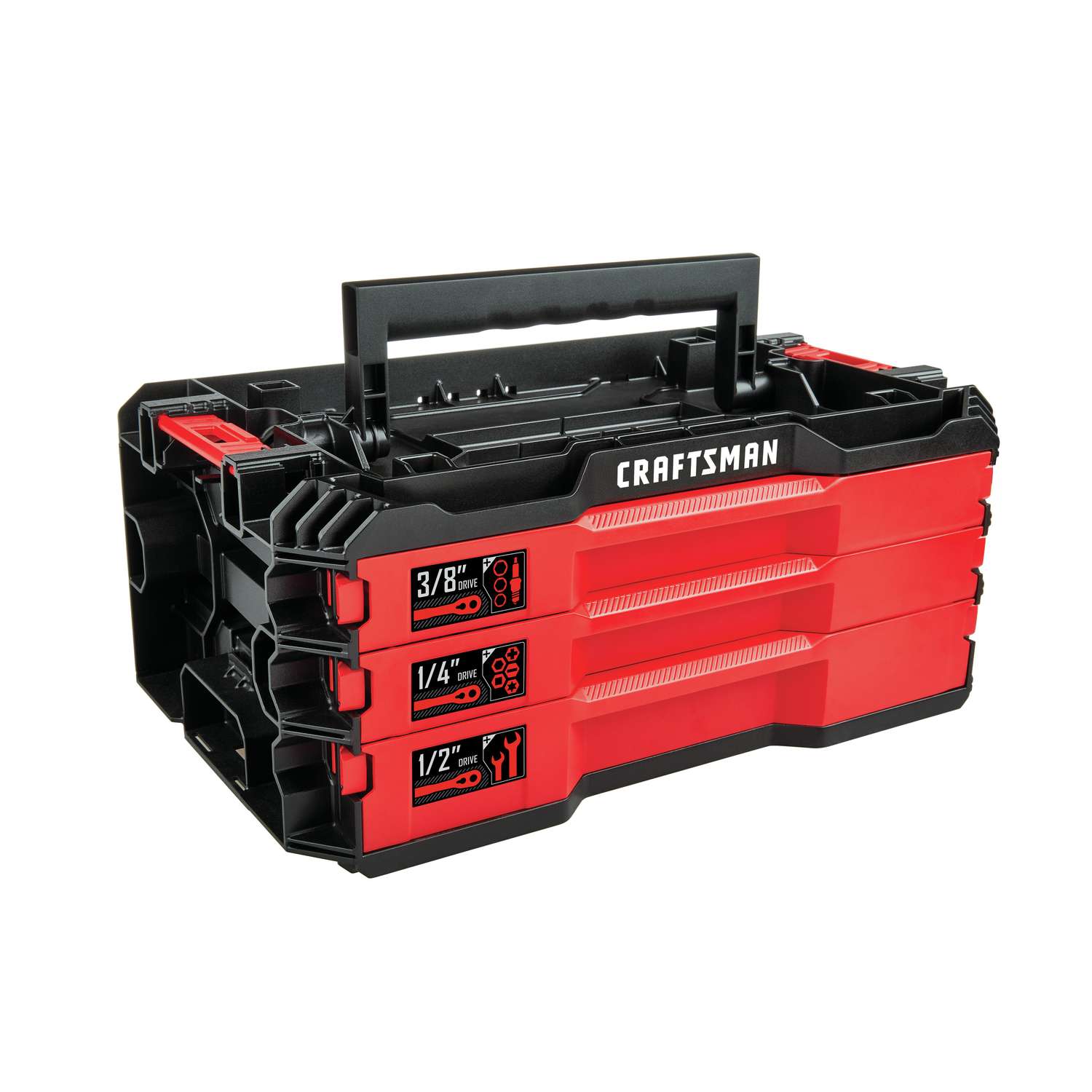 Craftsman VersaStack 1/4, 3/8 and 1/2 in. drive Metric and SAE 6 Point Mechanic's Tool Set 216