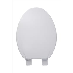 OakBrook Collection Rockford Elongated White Wood Toilet Seat