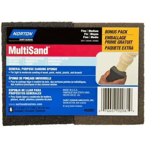 Reusable Jumbo Sanding Sponges Assortment Fine Medium ~ 3-Pack