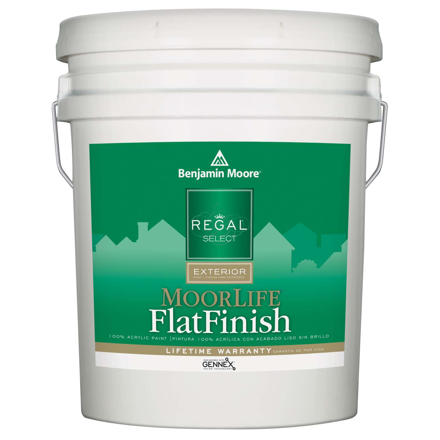 Benjamin Moore Regal Select Flat White WaterBased Paint Exterior 5 gal
