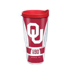 Tervis Collegiate 24 oz Oklahoma Sooners Spirit Multicolored BPA Free Tumbler with Lid