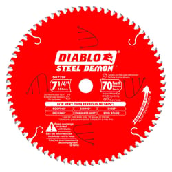Diablo Steel Demon 7-1/4 in. D X 5/8 in. TiCo Hi-Density Carbide Ferrous Metal Saw Blade 70 teeth 1