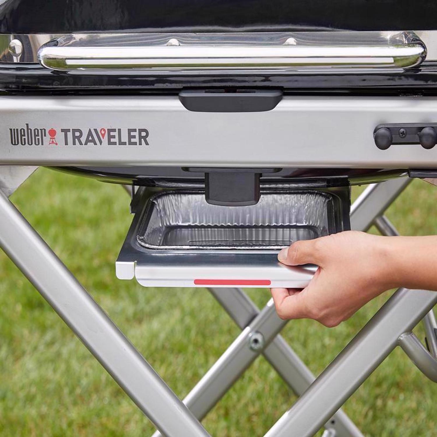 Weber Traveler 9010001 1 Burner Liquid Propane Portable Grill Black