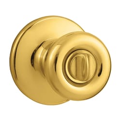 Kwikset Tylo Polished Brass Privacy Lockset 1-3/4 in.