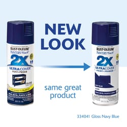 Rust-Oleum Painter's Touch 2X Ultra Cover Gloss Navy Blue Paint+Primer Spray Paint 12 oz