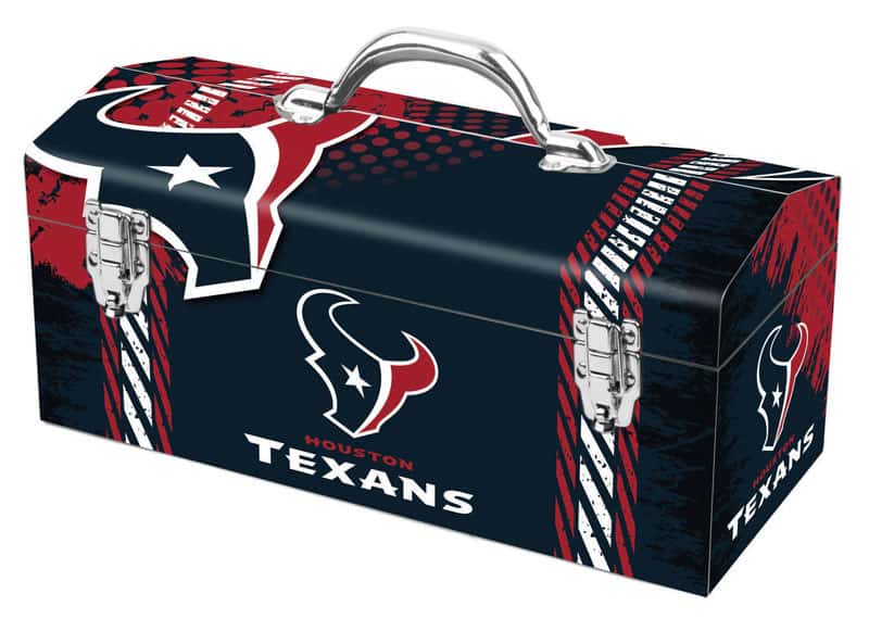 Windco 16.25 in. Steel Houston Texans Art Deco Tool Box 7.1 in. W x 7.