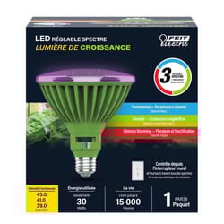 Feit PAR38 E26 (Medium) LED Grow Light Clear 30 Watt Equivalence 1 pk