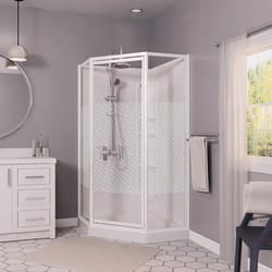 MAAX Himalaya 74-1/4 in. H X 38 in. W White Framed Shower Kit