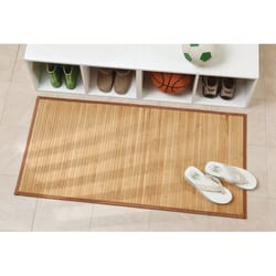 iDesign 24 in. W X 48 in. L Natural Bamboo Runner Rug