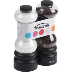 Trudeau Black/Clear Acrylic Salt & Pepper Mills