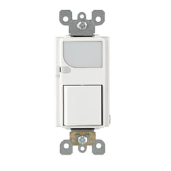 Leviton Decora 15 amps Toggle Switch White 1 pk