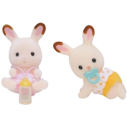 Calico Critters Hopscotch Rabbit Twins Dolls Plastic/Polyester 2 pc