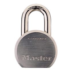 Master Lock 2-3/16 in. H X 2-1/2 in. W Steel Dual Ball Bearing Locking Weather-Resistant Padlock