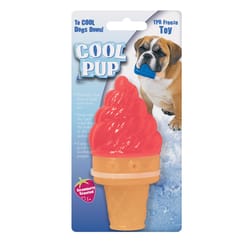 Boss Pet Cool Pup Pink TPR Ice Cream Cone Dog Toy Mini 1 pk