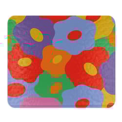 El Arroyo 7 in. L X 6 in. W X 1 in. Glass Floral Cutting Board