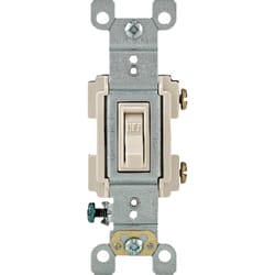 Leviton Framed 15 amps Toggle Switch Light Almond 1 pk