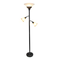 Elegant Designs 71 in. Restoration Bronze Floor Lamp with Reading Light